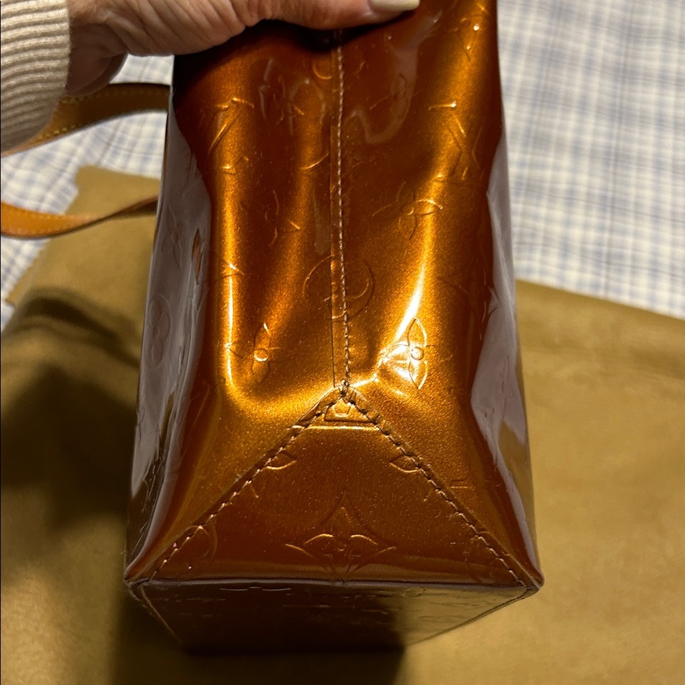 LV Monogram Vernis Reade Bronze MINI Tote Bag - Picture 7 of 16